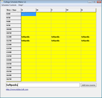 College Schedule Maker screenshot