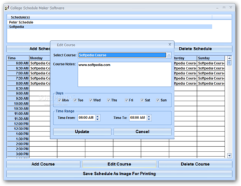 College Schedule Maker Software screenshot 2