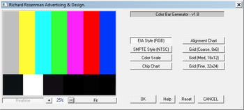Color Bar Generator screenshot