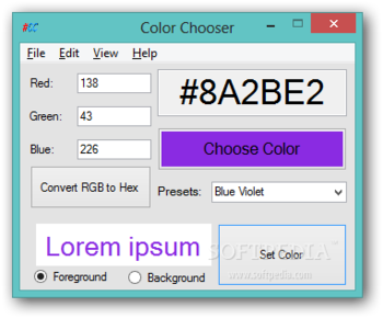 Color Chooser screenshot