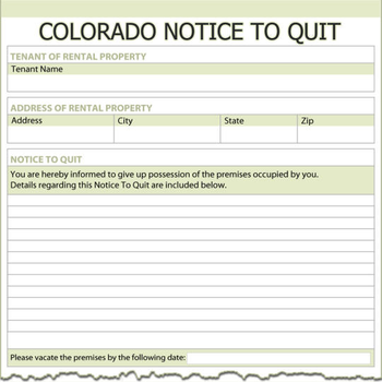 Colorado Notice To Quit screenshot