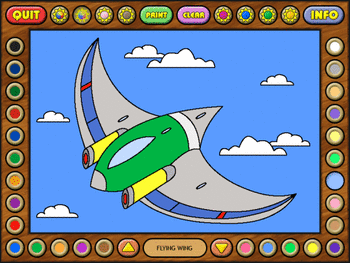 Coloring Book 12: Airplanes screenshot