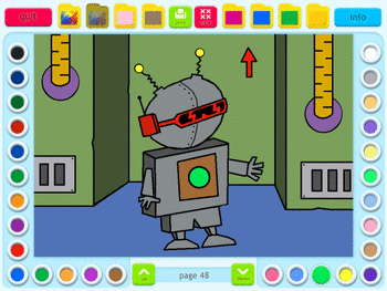 Coloring Book 14: Robots screenshot