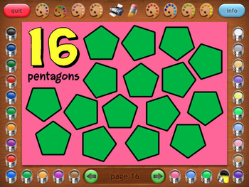 Coloring Book 23: Counting Shapes screenshot 2