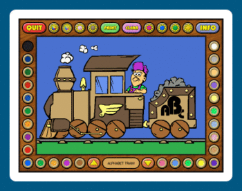 Coloring Book 5: Alphabet Train screenshot