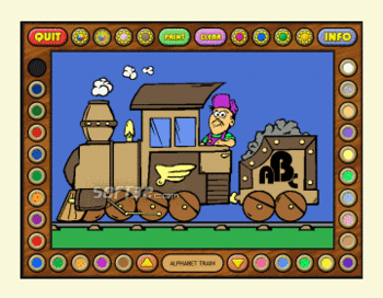 Coloring Book 5: Alphabet Train screenshot 2