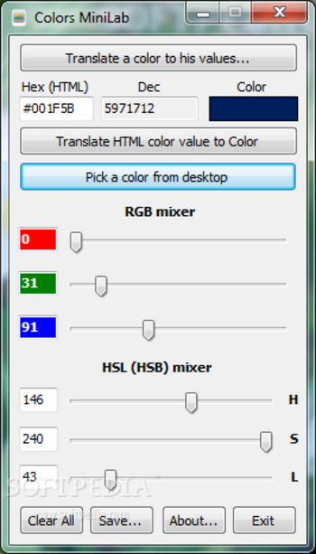 Colors MiniLab screenshot