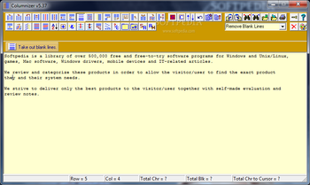 Columnizer screenshot 3
