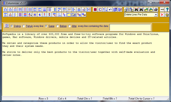 Columnizer screenshot 4
