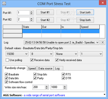 COM Port Stress Test screenshot