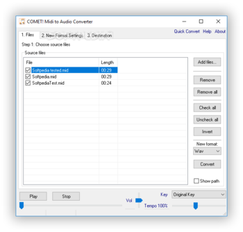 COMET! Midi To Audio Converter screenshot