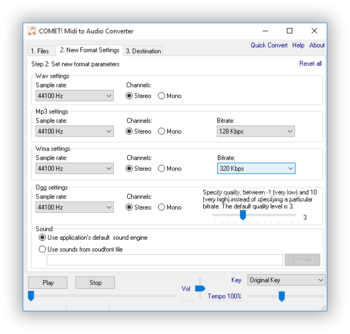 COMET! Midi to Audio Converter screenshot 2