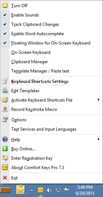 Comfort Keys Pro screenshot