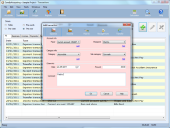 ComfyAccounting screenshot