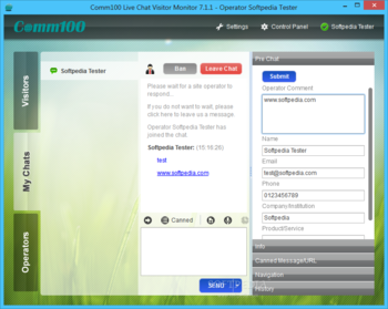 Comm100 Live Chat Visitor Monitor screenshot 3