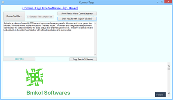 Comma-Tags screenshot