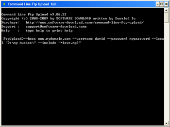 Command Line Ftp Upload screenshot