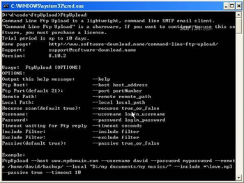 Command Line Ftp Upload screenshot 3