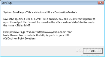 Command Line URL To MHT Converter screenshot