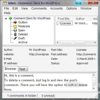 Comment Client for WordPress Pro screenshot 2
