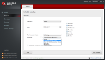 Comodo BackUp screenshot 5