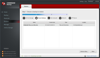 Comodo BackUp screenshot 6