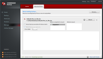 Comodo BackUp screenshot 8