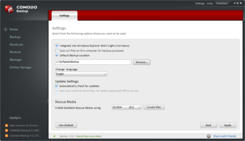 Comodo BackUp screenshot 9