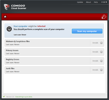 COMODO Cloud Scanner screenshot