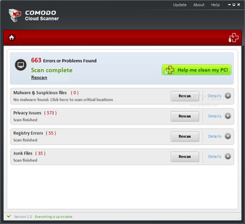 COMODO Cloud Scanner screenshot 2