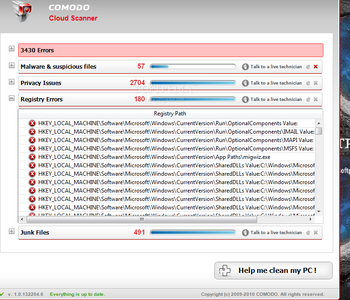 COMODO Cloud Scanner Portable screenshot 2