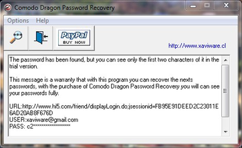 Comodo Dragon Password Recovery screenshot 2