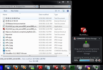Comodo Online Storage screenshot