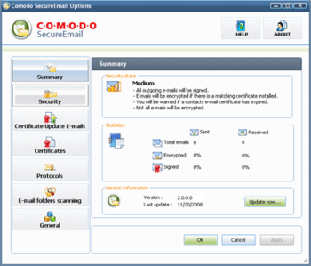 Comodo SecureEmail screenshot