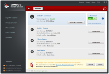 Comodo System-Cleaner screenshot