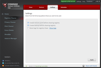 Comodo System Utilities Free screenshot 3