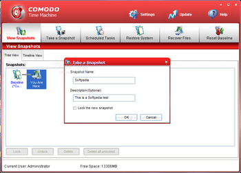 Comodo Time Machine screenshot 2