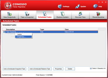 Comodo Time Machine screenshot 4