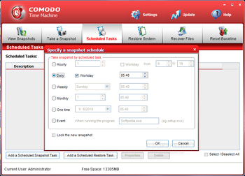 Comodo Time Machine screenshot 5