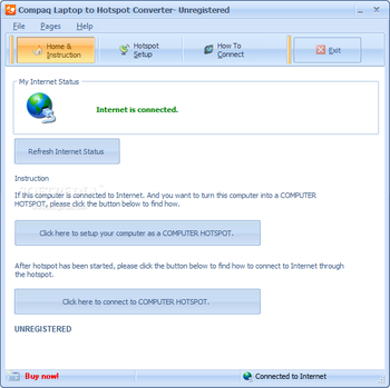 Compaq Laptop to Hotspot Converter screenshot