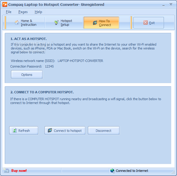 Compaq Laptop to Hotspot Converter screenshot 3