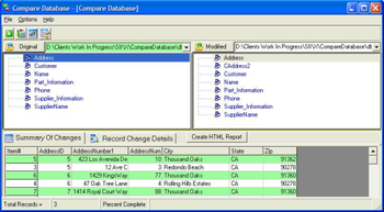 Compare Database screenshot