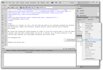 Compare Date Entries for Dreamweaver screenshot