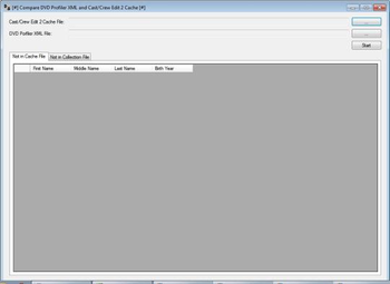 Compare DVD Profiler XML and Cast/Crew Edit 2 Cache screenshot