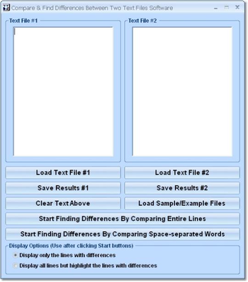 Compare & Find Differences Between Two Text Files Software screenshot
