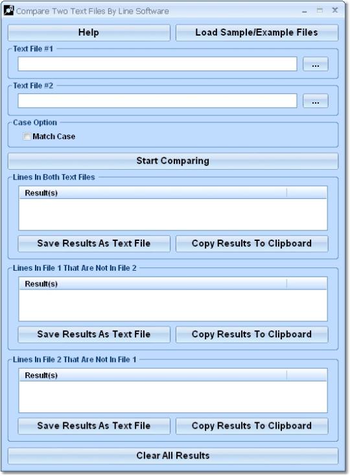 Compare Two Text Files By Line Software screenshot