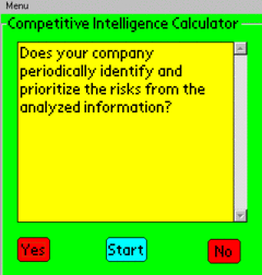 Competitive Intelligence Calculator for Windows OS screenshot