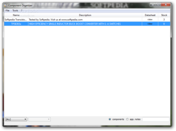 Component Organizer screenshot