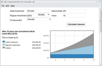 Compound Interest Calculator screenshot