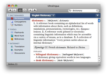 Comprehensive Spanish Dictionary by Vox for Mac screenshot